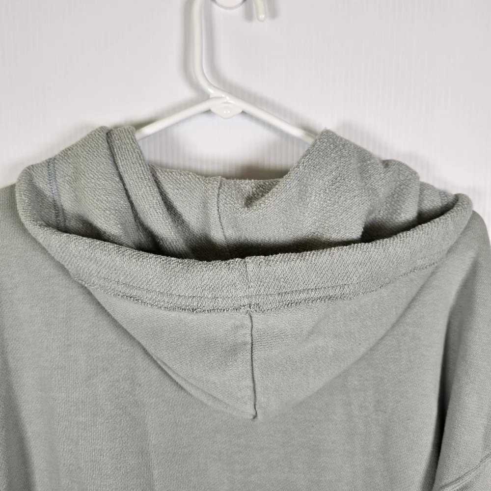 Aerie Womens Oversized Soft SageGreen Full Zip Hooded Sweatshirt Size M Pockets - Picture 10 of 11